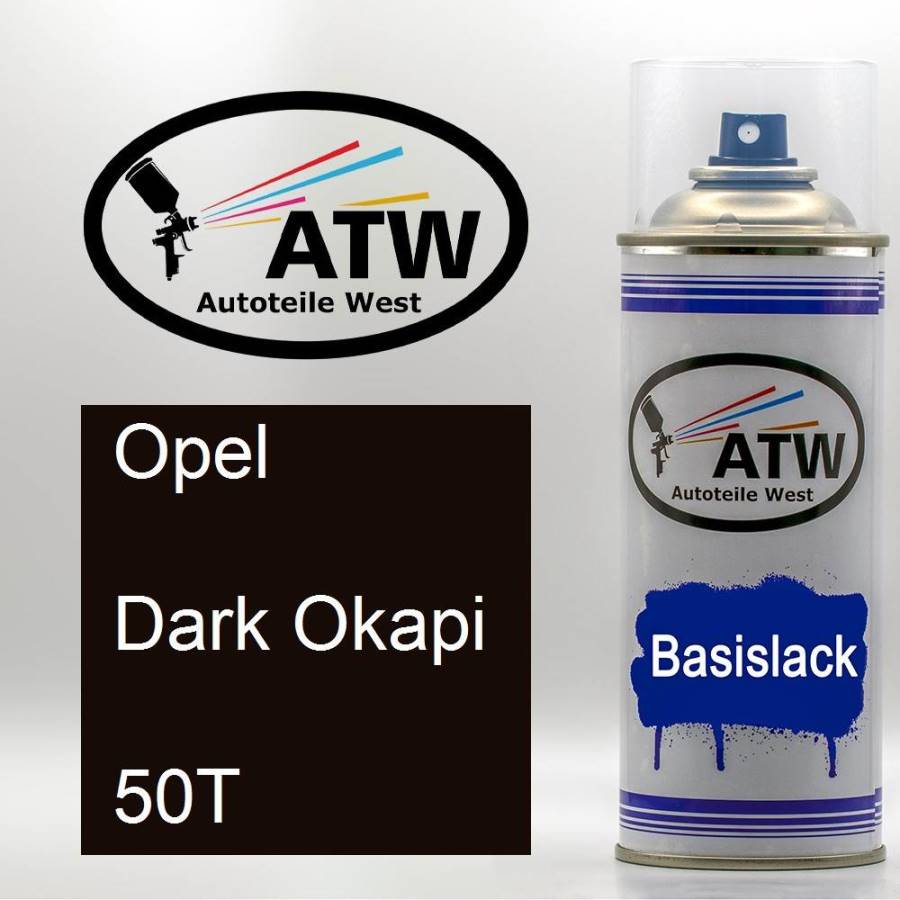 Opel, Dark Okapi, 50T: 400ml Sprühdose, von ATW Autoteile West.